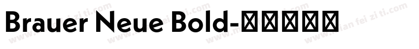 Brauer Neue Bold字体转换